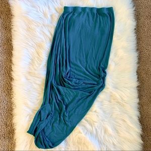 AKIRA teal asymmetrical skirt size small